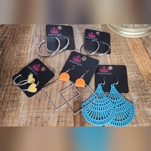 5 pair Paparazzi Earrings